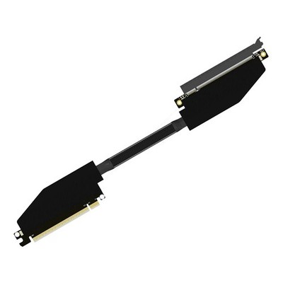 30cm PCIe 5.0 x16 Riser Cable, 180° Dual Reverse Fold for SFF/1U Case GPU