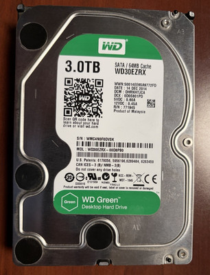 3TB WD30EZRX 3.5'' 5400 RPM SATA lll Hard Drive Tested Good
