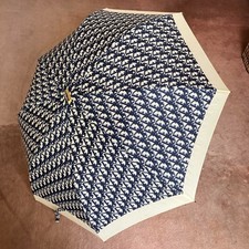christian dior Folding umbrella Trotter Oblique Compact Navy authentic Women