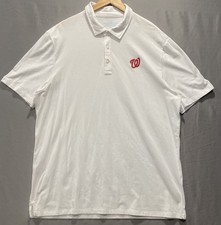 Vineyard Vines Men’s Edgartown Polo Shirt XL White Washington Nationals Sports