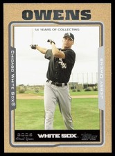 2005 Topps Update #UH262 Jerry Owens RC GOLD /2005 Rookie Card Chicago White Sox. rookie card picture
