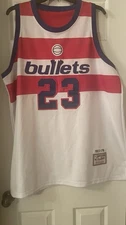 Mitchell & Ness Harwood Classic Wes Unseld Washington Bullets Stitched Jersey XL