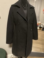 Old Navy Women's Black Double-Breasted Collared Back Belt Pea Coat XS