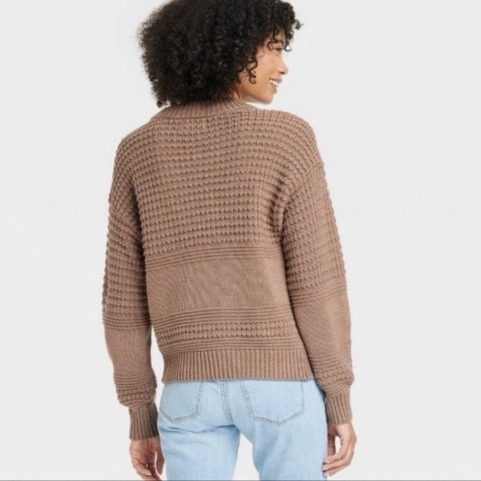 Universal Thread Textured Knit Pullover Crewneck … - image 2