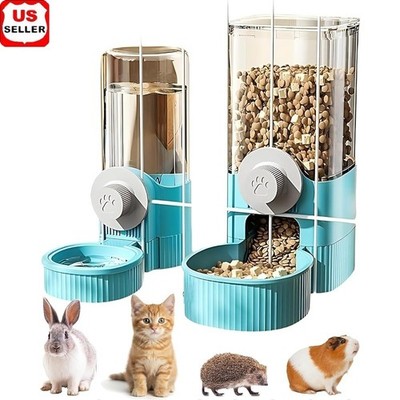 Automatic Cat Feeder Water Dispenser Gravity Design Easy Clean Large Capacity US