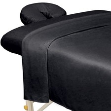 ForPro Professional Collection Premium Microfiber Massage Table, Black