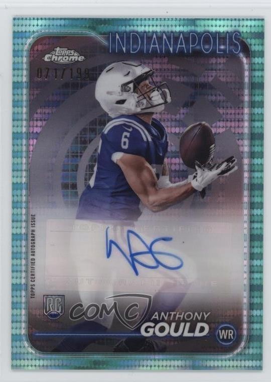 Anthony Gould Topps Chrome Rookie Autographs Variations #RAAGO Aqua Sonar