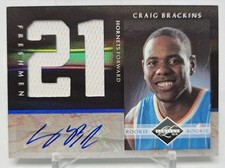 2010-11 Limited CRAIG BRACKINS Freshmen Jersey Numbers Signatures /99 NO Hornets