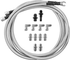 Transmission Cooler Lines - 70-Inch SAE Stainless Steel Braided 6AN Transmission