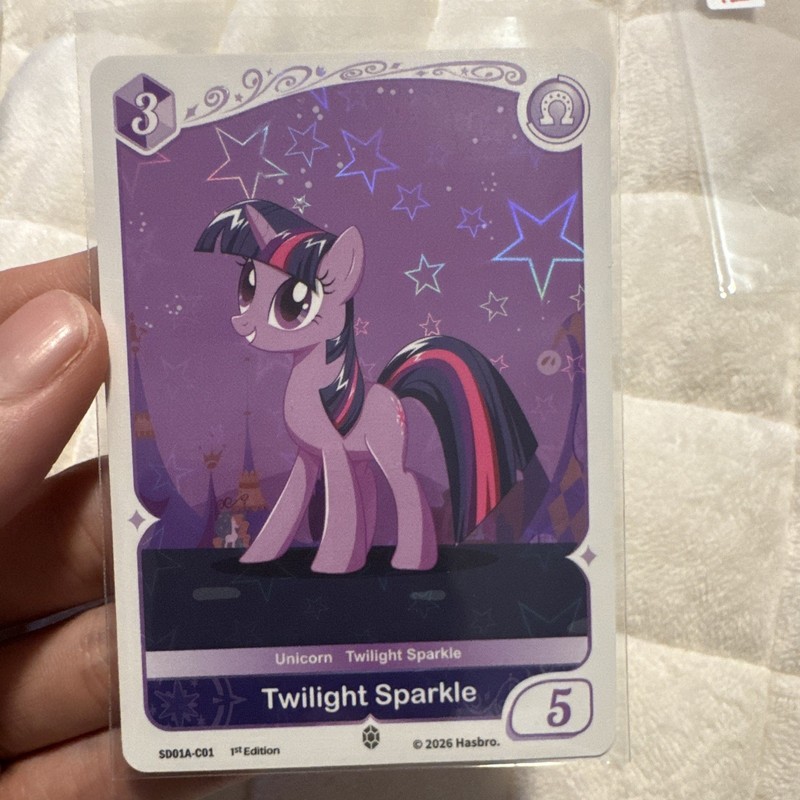 My Little Pony Twilight Sparkle SD01A-C01 1st Ed Trading Card 2026 Hasbro