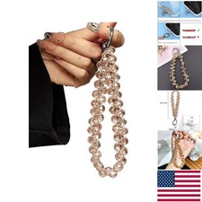 Fashionable Gold Beaded Cellphone Lanyard - Multipurpose Wristlet for Women