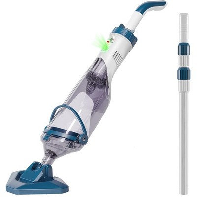 Poolsauger Akku kabellos mit Teleskopstange bis 222cm, 4200L/h Saugkraft, 60 ...