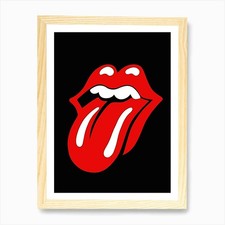 Rolling Stones Tongue music band Ar Framed Wall Art Poster Canvas Print Picture