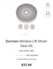 Dorman 747-409 Power Window Motor Gear Kit Fo...