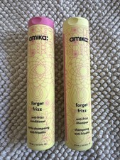 Amika Forget Frizz Anti-Frizz Shampoo and Conditioner 9.2 oz Ea New 2025 Sealed
