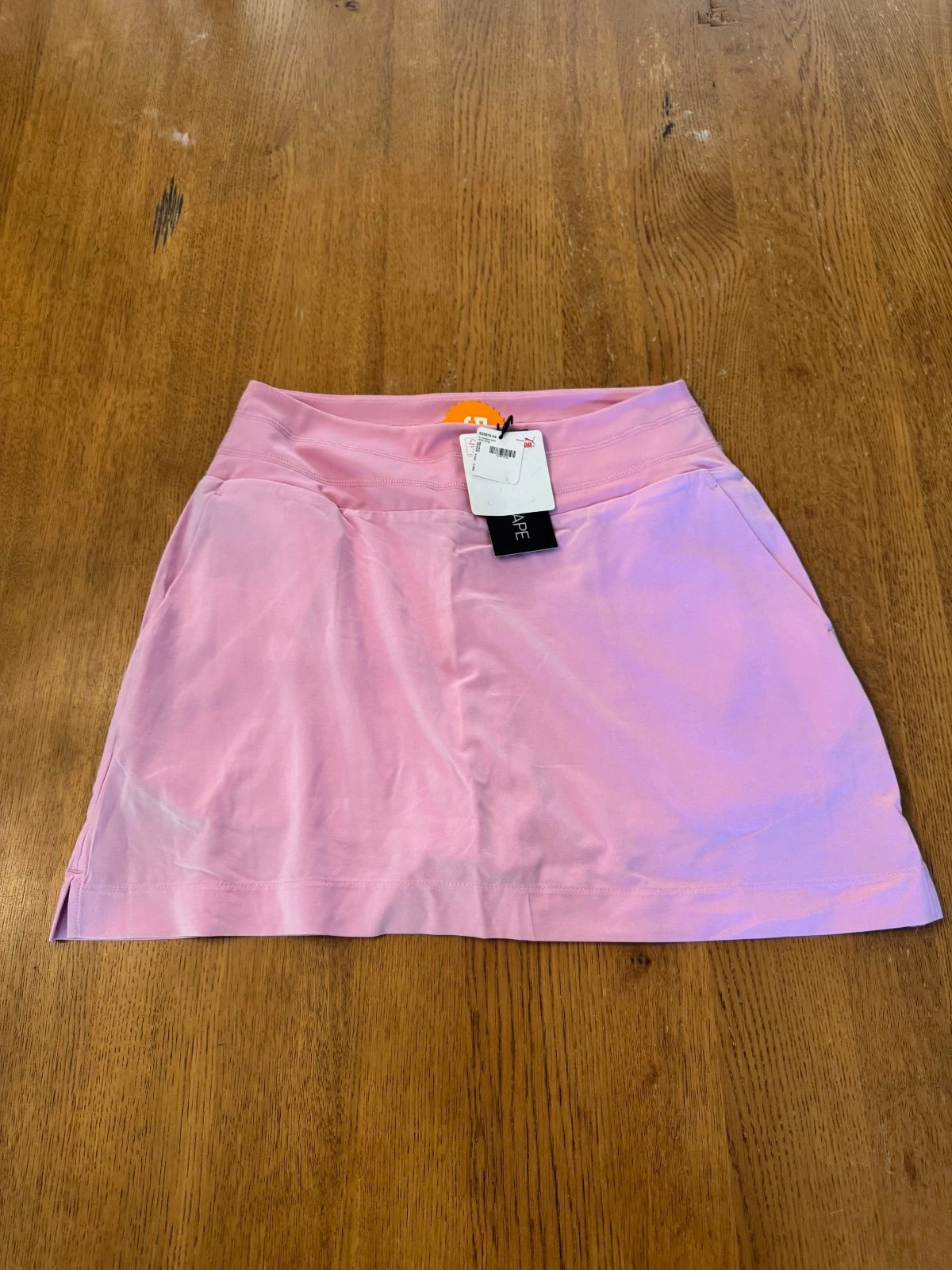 Pantaloncini da golf donna Puma Golf Hudson rosa ghiaccio nuovi con etichette S