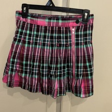 The Children's Place Girls Plaid Skirt Size 14 Pink Green