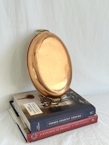 Vintage Copper Gratin Dish With Brass Handles Tagus Made in Portugal - Picture 2 of 18
