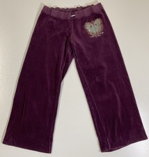 Vintage Y2K Juicy Couture Velour Lounge Sweatpants Sz L Short Glitter Butterfly