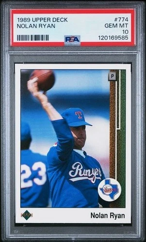 PSA GEM MT 10 💎 1989 UPPER DECK #774 NOLAN RYAN HOF football low pop FRESH SLAB