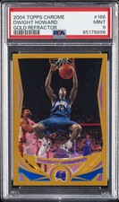 2004 TOPPS CHROME GOLD REFRACTOR #166 DWIGHT HOWARD ROOKIE RC 18/99 PSA 9
