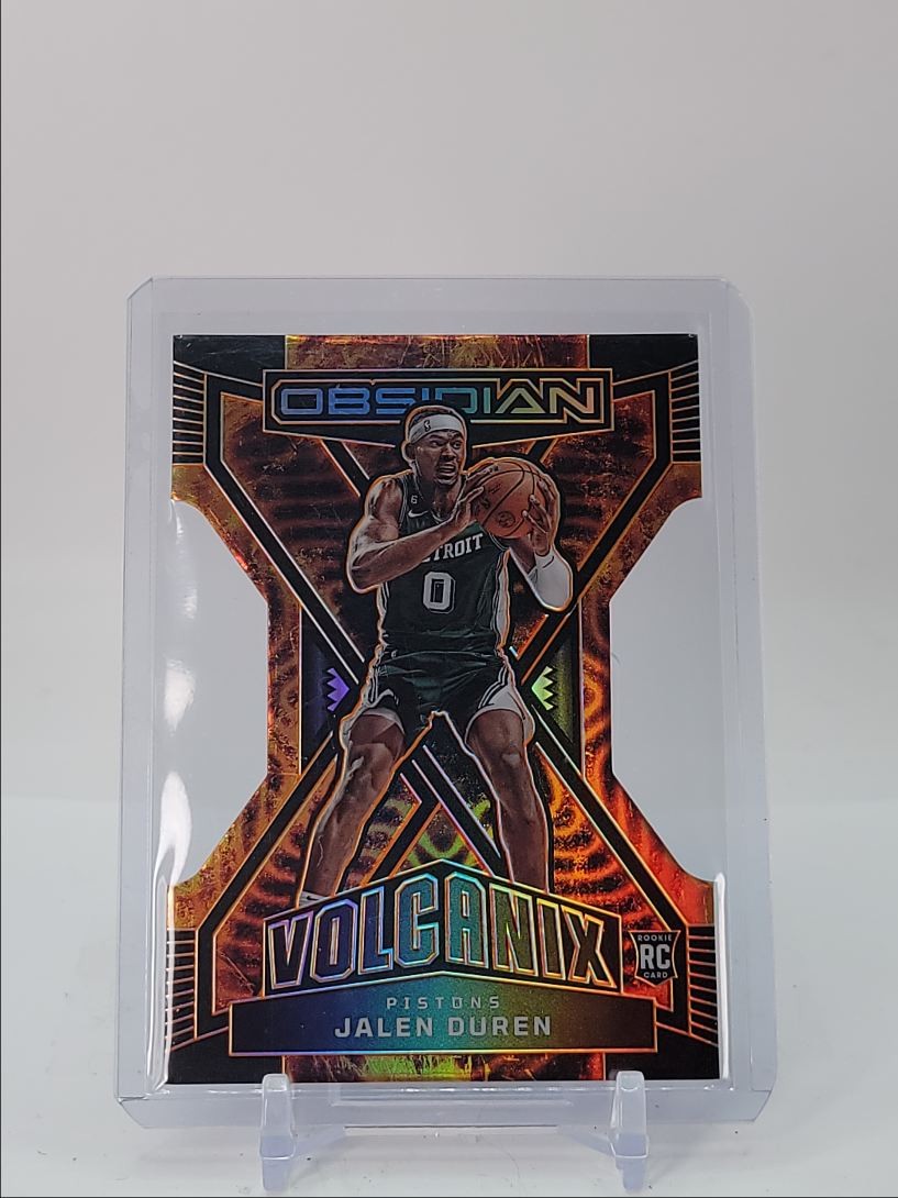 JALEN DUREN 2022-23 OBSIDIAN VOLCANIX ROOKIE DIE CUT PISTONS #7 RC Q3249