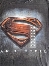 New SUPERMAN SUPER-MAN Steel Men's Mans T-S HIRT Tee Black Cotton S M Unisex