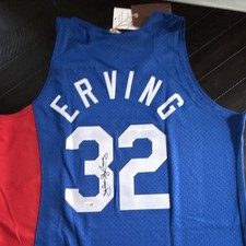 Julius Erving New York Nets #32 Signed Basketball Jersey JSA 1973-74