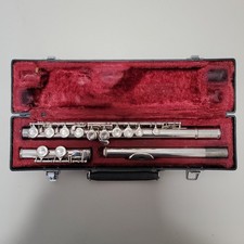 YAMAHA YFL-225S Student Flute Made In Japan w/ Hard Case Silver As Is 