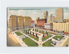 Postcard Union Square Showing Garage San Francisco California USA