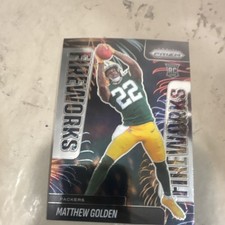 2025 Panini Prizm Fireworks Matthew Golden Rookie Insert #15 Packers NFL