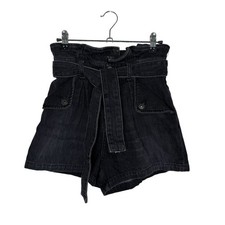 NWT Veronica Beard Jeans Black Nori Extra High Rise Shorts, 24