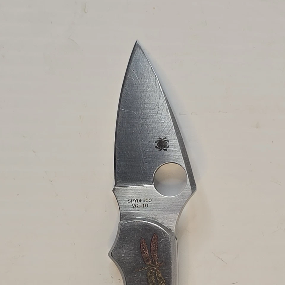 Spyderco Dragonfly Tattoo Knife 2.3" PlainEdge VG-10 Blade Stainless Steel - Image 4 of 4