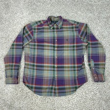 Ralph Lauren Shirt Mens Large Multicolor Plaid Long Sleeve Button Down Pony Top