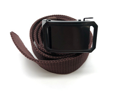 Unbranded Tactical Webbed Military Belt Brown Mens Sz 38 Metal Buckle 1 1/2''