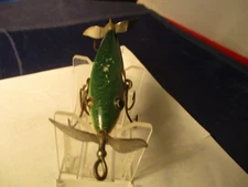 VINTAGE PFLUEGER NEVERFAIL 3 HOOK FISHING LURE HPGM W GLASS EYES AKRON OHIO