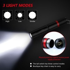 Key Ring Torches Flashlight LED Key Light Light Lamp 3000 LM High Quality