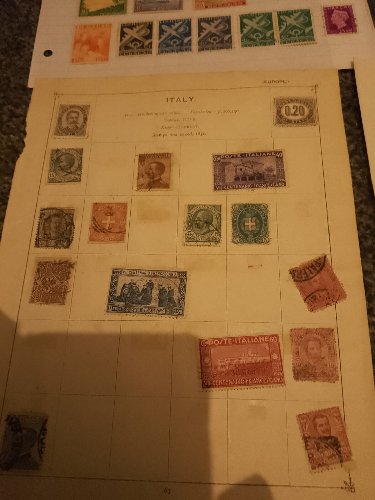 Old Album /Stock Pages Unchecked World Stamps 12 Pages Good Gibraltar