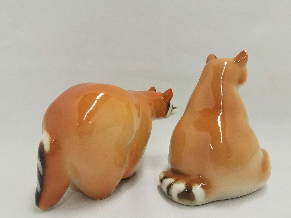Vintage Raccoon USSR Soviet Russian Lomonosov Porcelain