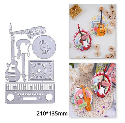 Guitar Metal Cutting Dies DIY Scrapbooking Album Decorative Embossing Template