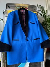TEDDY BOY DRAPE JACKET . ROYAL
