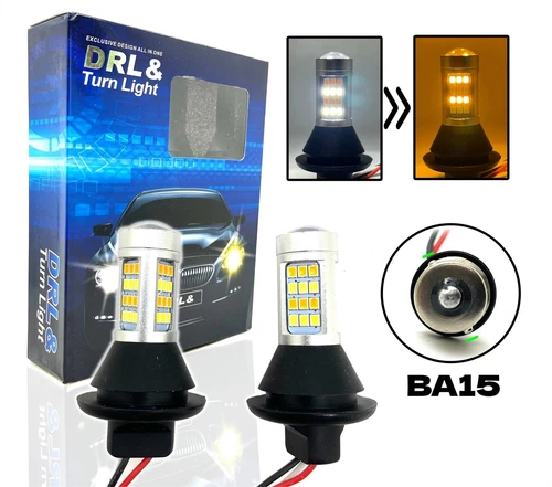 Paire 382 BA15S P21W Switchback LED DRL Indicateur Ambre Blanc Canbus Résistor