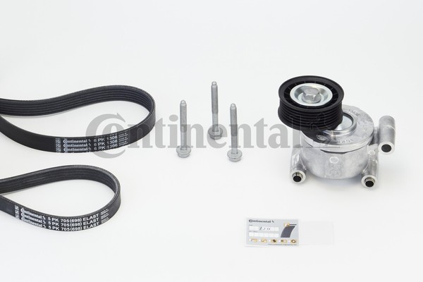 Continental Ctam 6PK1306K3 V-Ribbed Belt Set For Ford Volvo-image