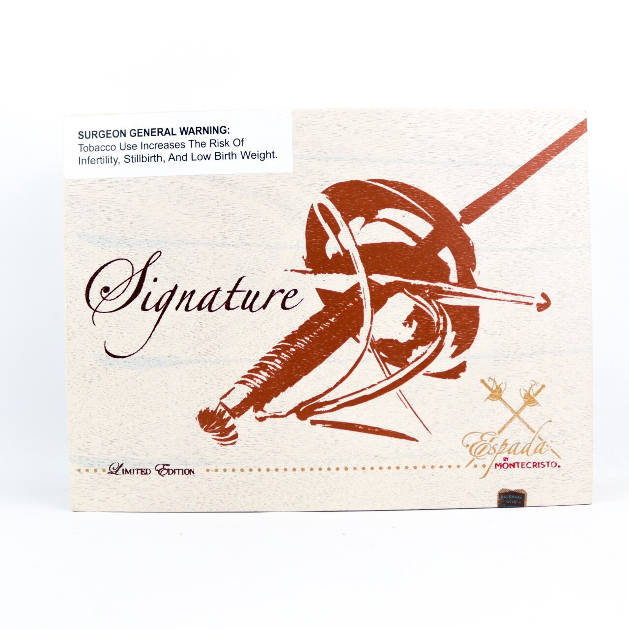 Montecristo Espada Valiente 55 x 6 Empty Wood Cigar Box 10.25" x 7.75" x 2"