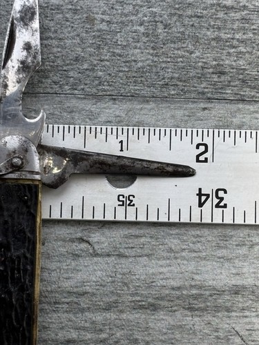 VTG 40s 50s Camillus New York 3 1/2” Multi-Tool Folding Pocket Camping Knife USA - Picture 14 of 24