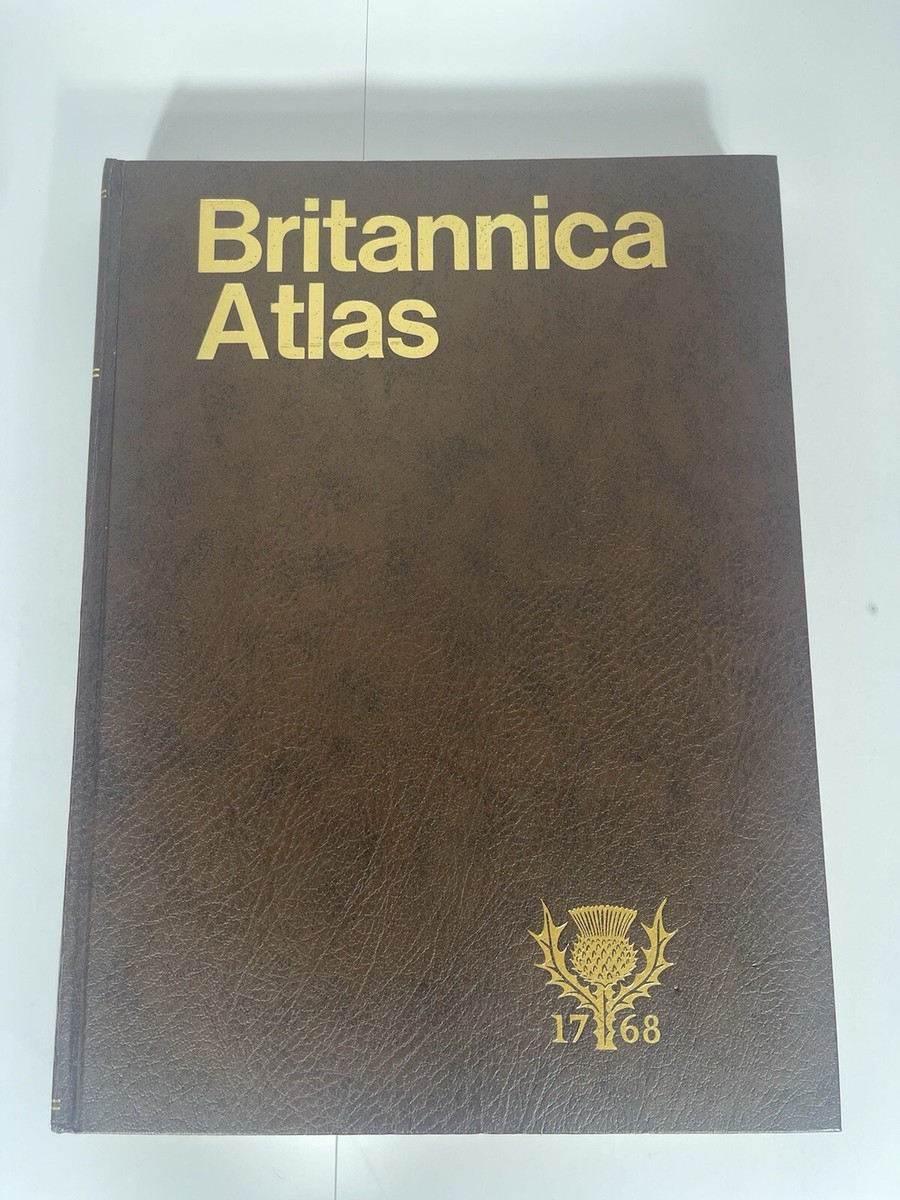 Britannica Atlas 地図 Britannica Atlas Hardcover 1989 Oversized Hardcover Leather | eBay