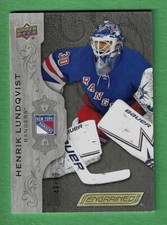 Henrik Lundqvist 2018-19 UD Upper Deck Engrained 30 BLACK /49 New York Rangers 