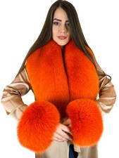 Arctic Fox Fur Collar 47' 120cm With Transforming Tails / Cuffs / Headband
