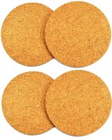 4X Topfuntersetzer Rund Aus Kork | Pfannenuntersetzer | Korkuntersetzer | Ø19 Cm