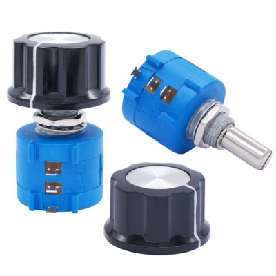 2x 3590S Rotary Potentiometer 10k ohm 10-Turn Wire Wound Precision knob C231